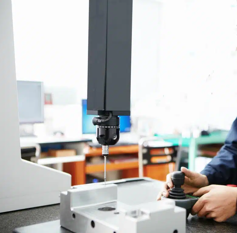 Representative CMM inspection of a CNC milled housing