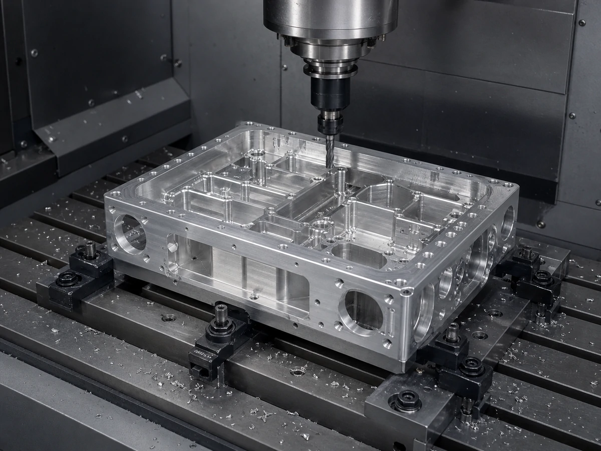Representative precision CNC milling process for a complex aluminum housing