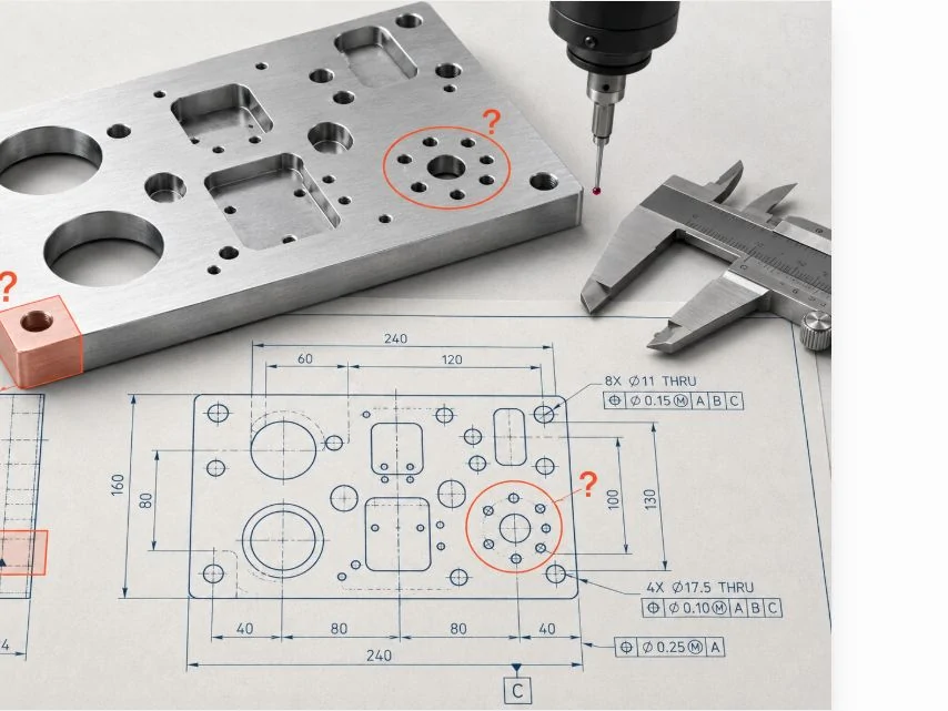 Drawing callout highlighting an unclear inspection requirement