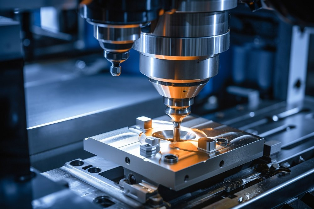 Representative custom CNC machining operation for a metal part