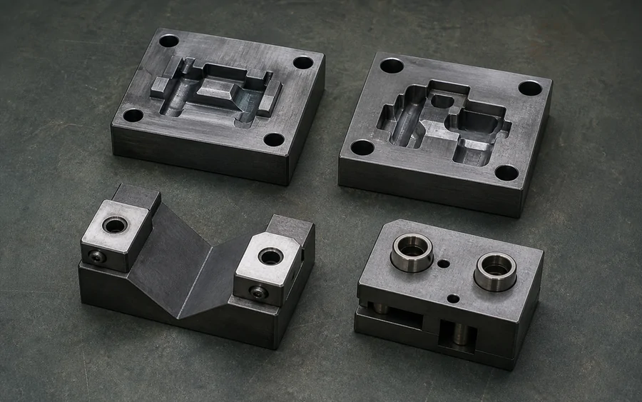 Tool steel inserts and nests with internal precision profiles
