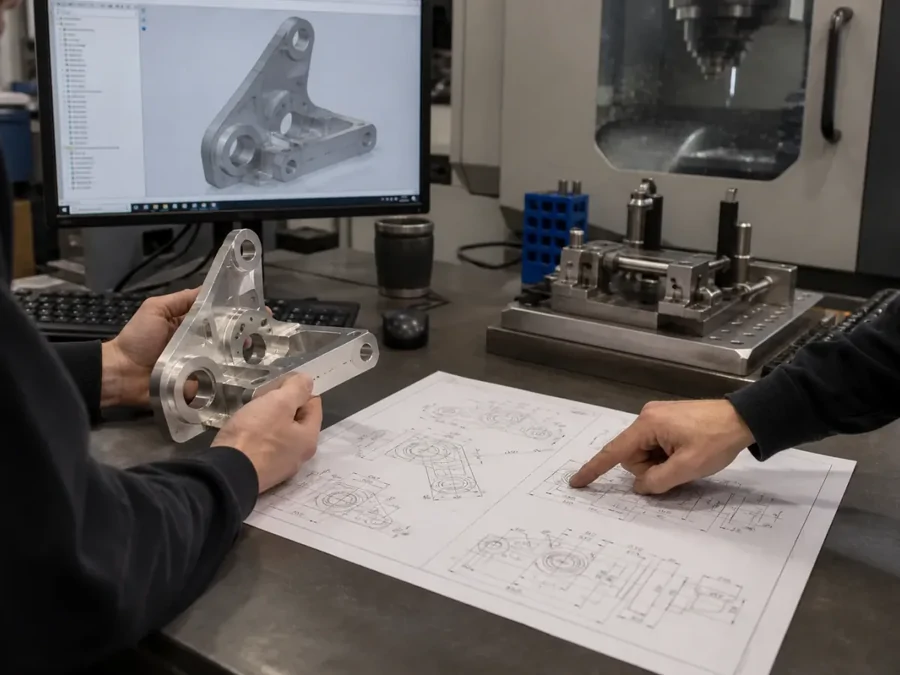 Drawing and inspection requirements reviewed at a workstation
