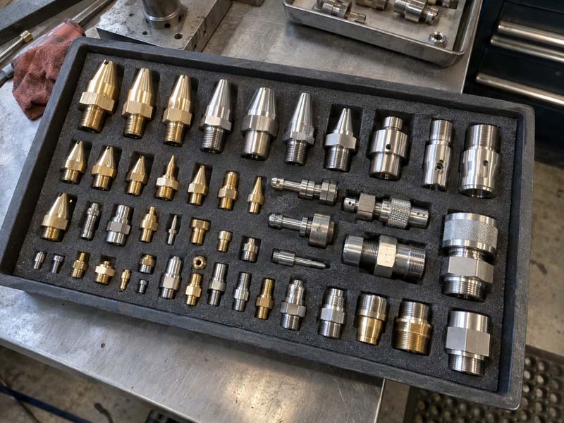 Brass and stainless steel fittings