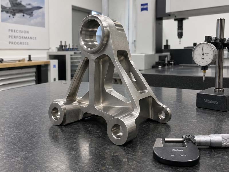 Un support triangulaire en aluminium fini présentant un design épuré avec des fonctionnalités optimisées